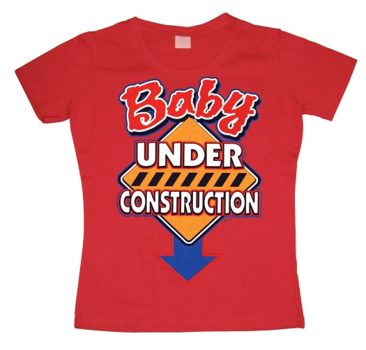 Baby Under Construction Girly T-shirt
