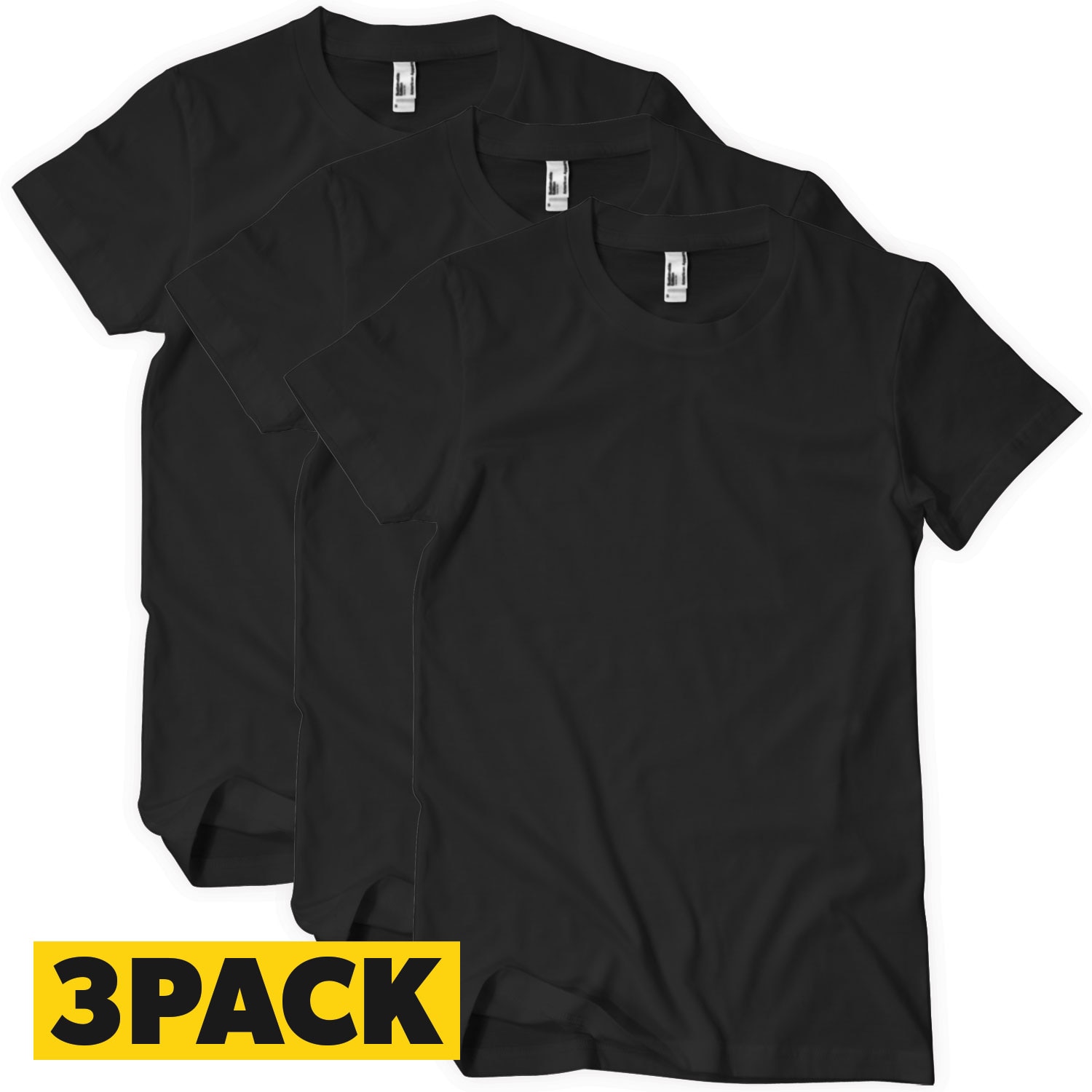 T-Shirts Big Pack Black - 3 pack