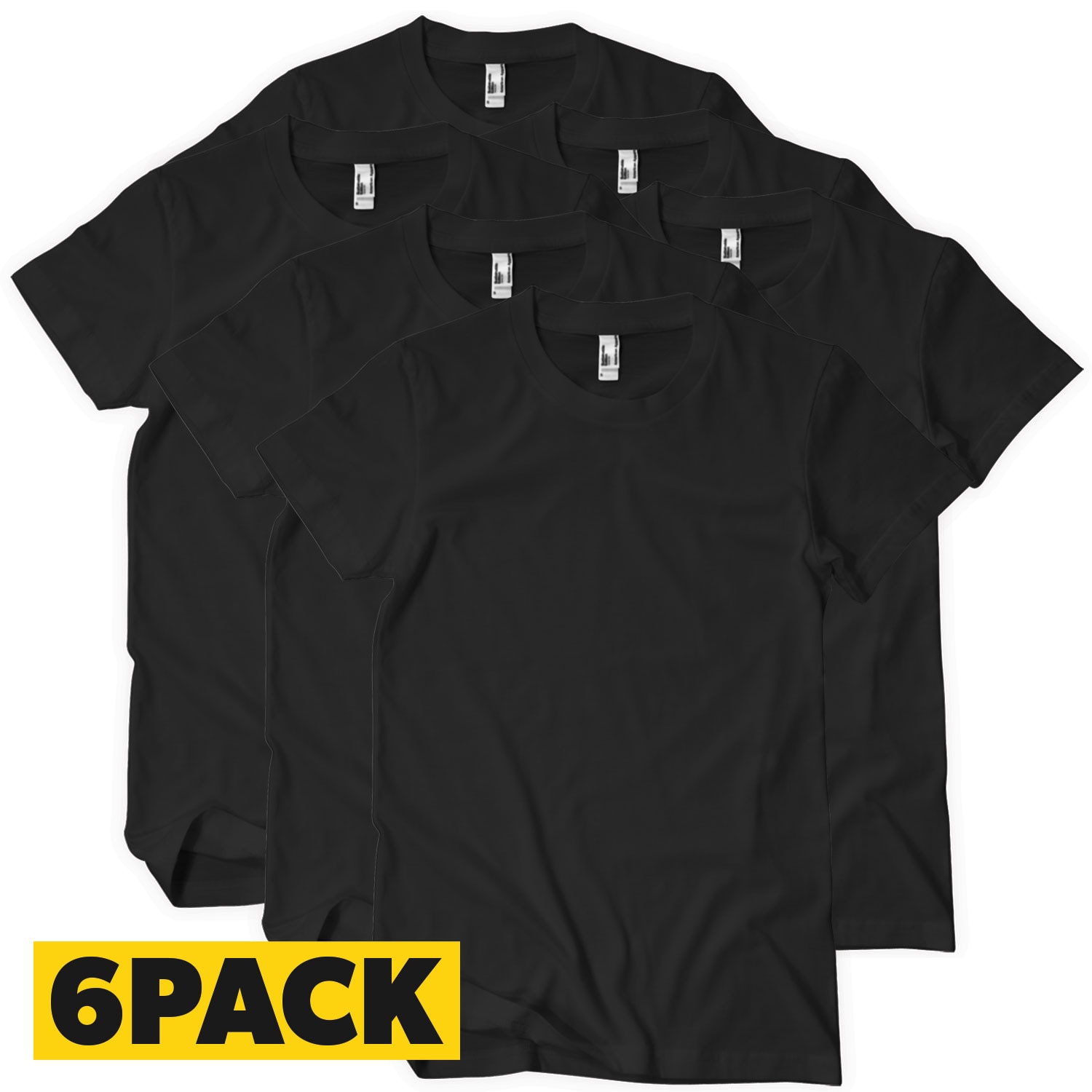 T-Shirts Bigpack Black - 6 pack