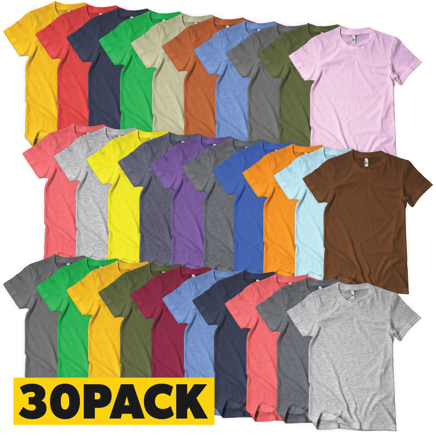 T-Shirts Megapack Colors - 30 pack