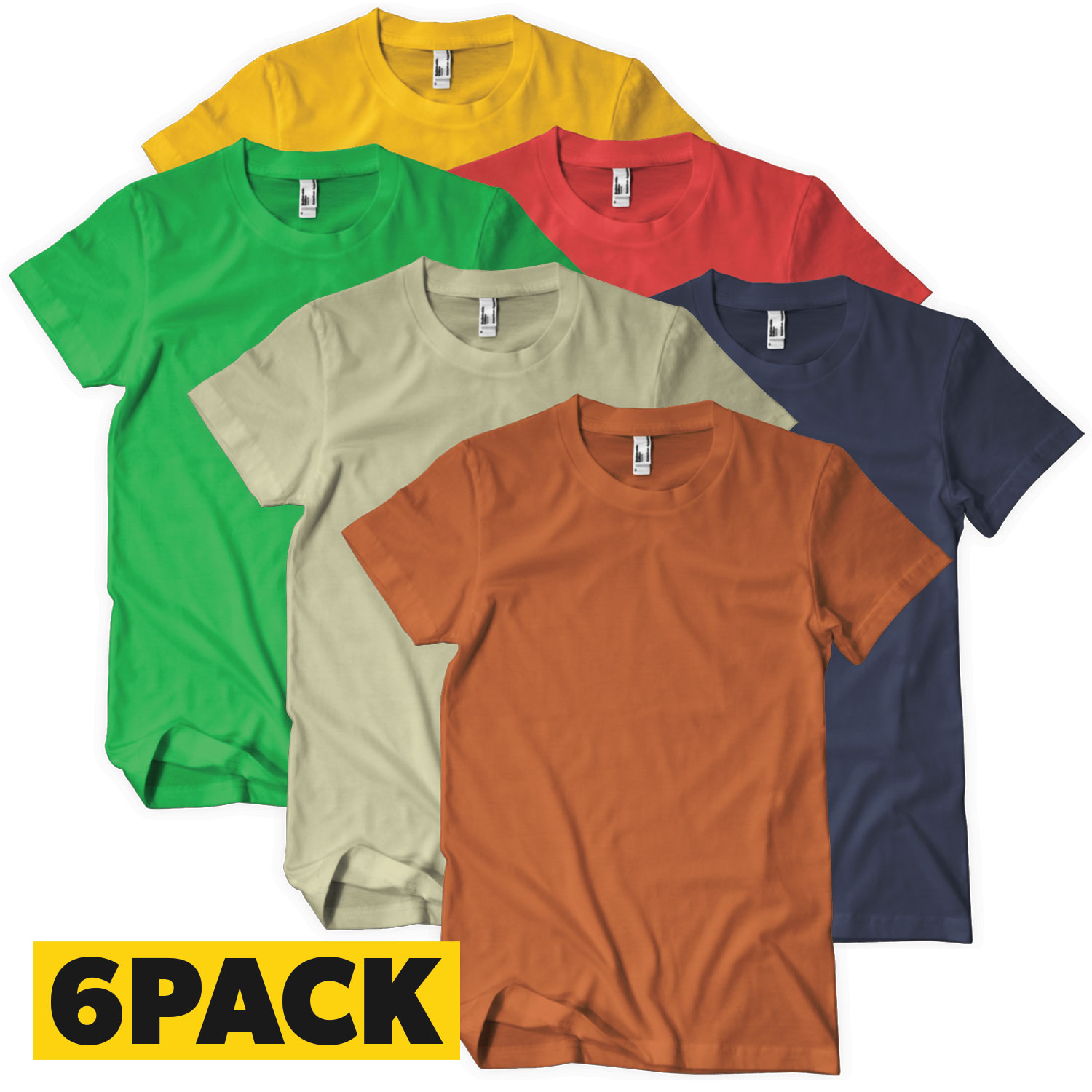 T-Shirts Bigpack Color - 6 pack