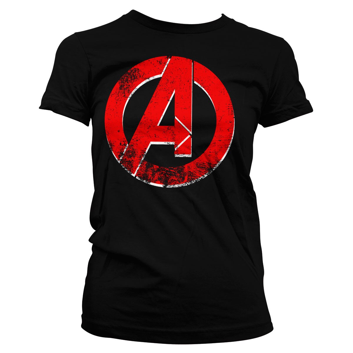 The Avengers Distressed A Logo Girly Tee