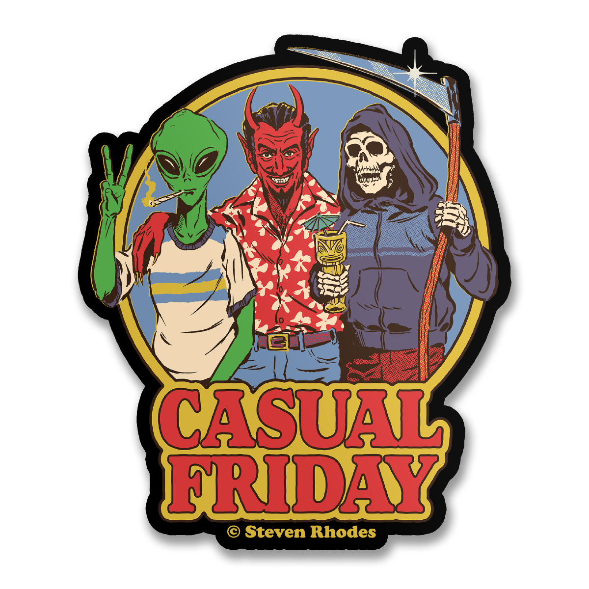 Steven Rhodes - Casual Friday Sticker