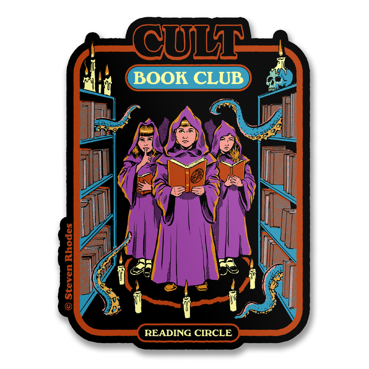 Steven Rhodes - Cult Book Club Sticker