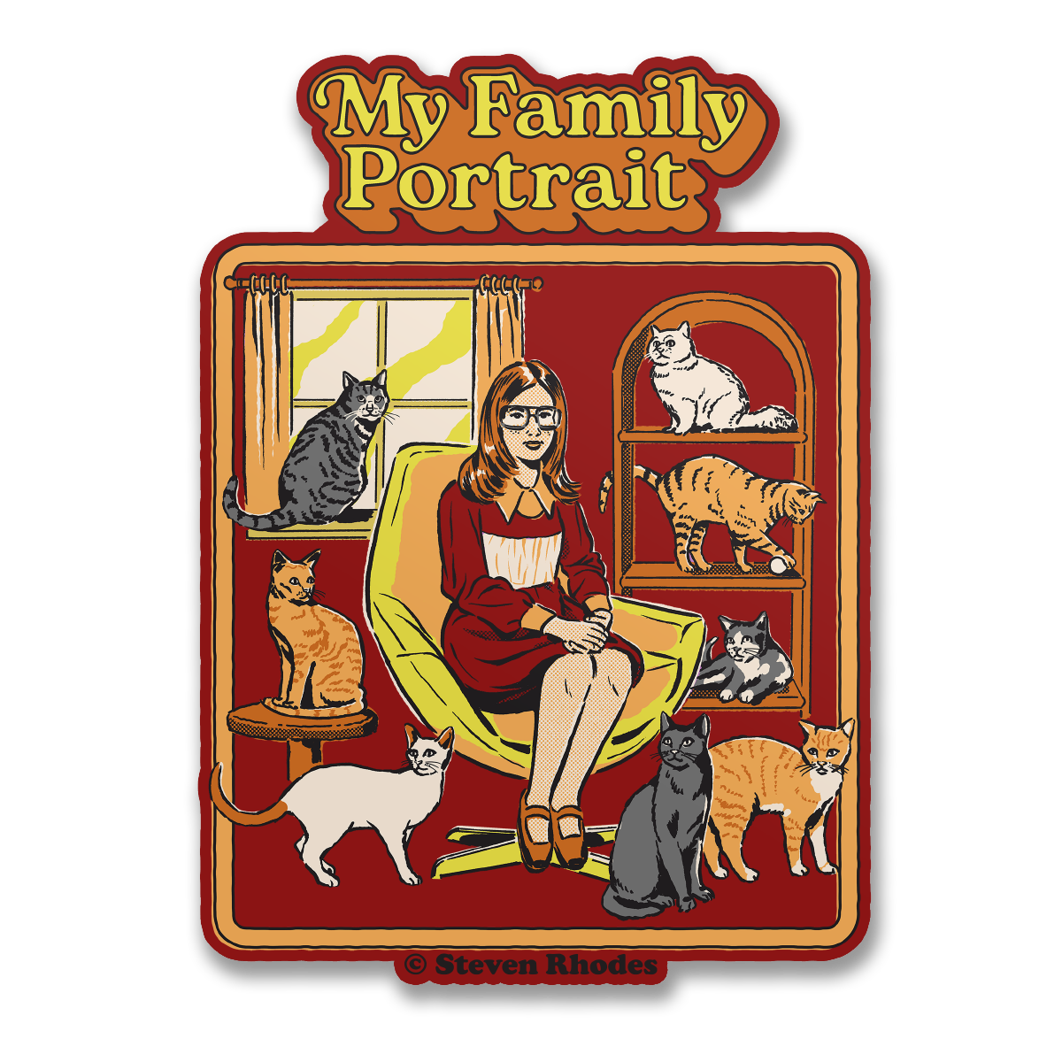 Steven Rhodes - My Family Portrait Sticker