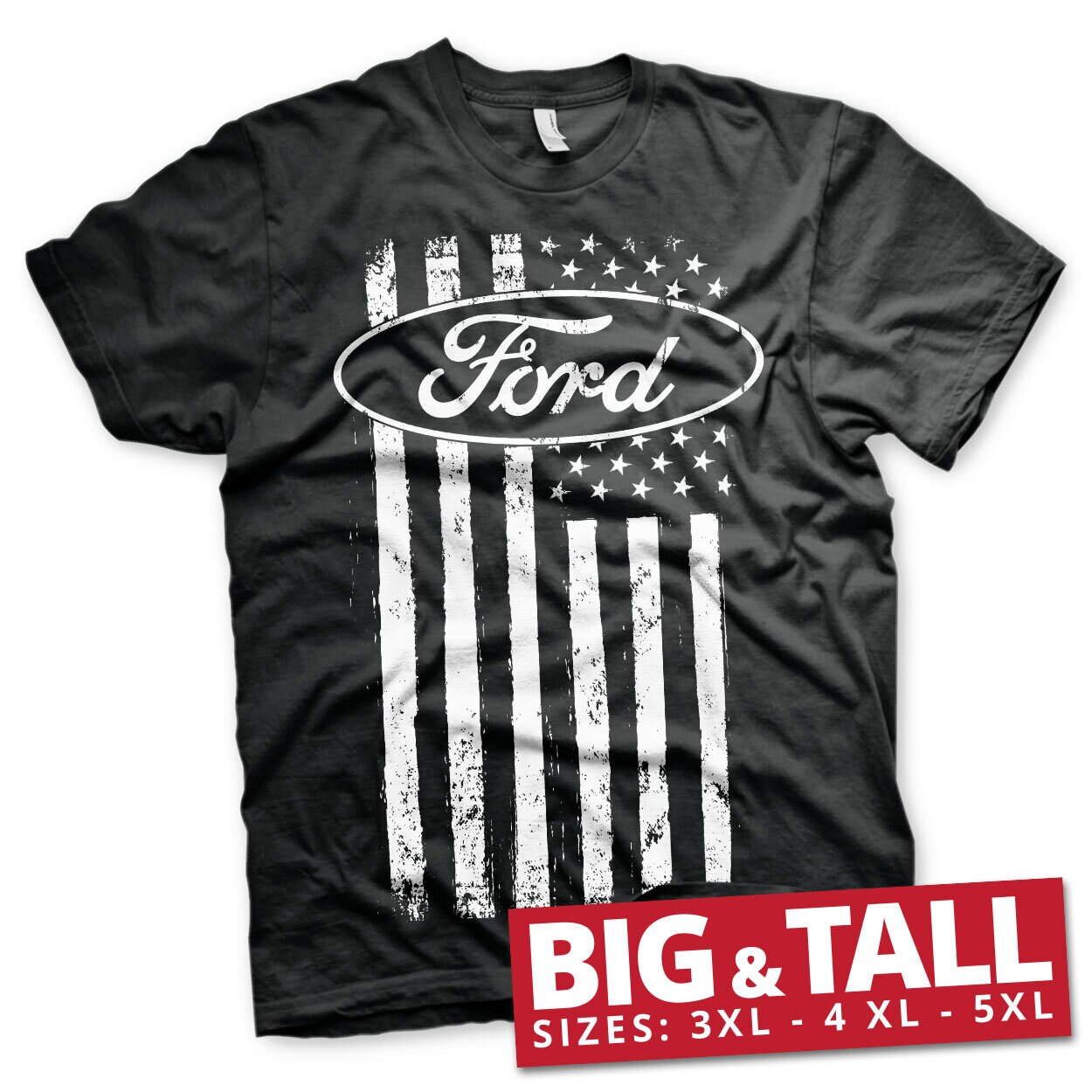 Ford American Flag Big & Tall T-Shirt