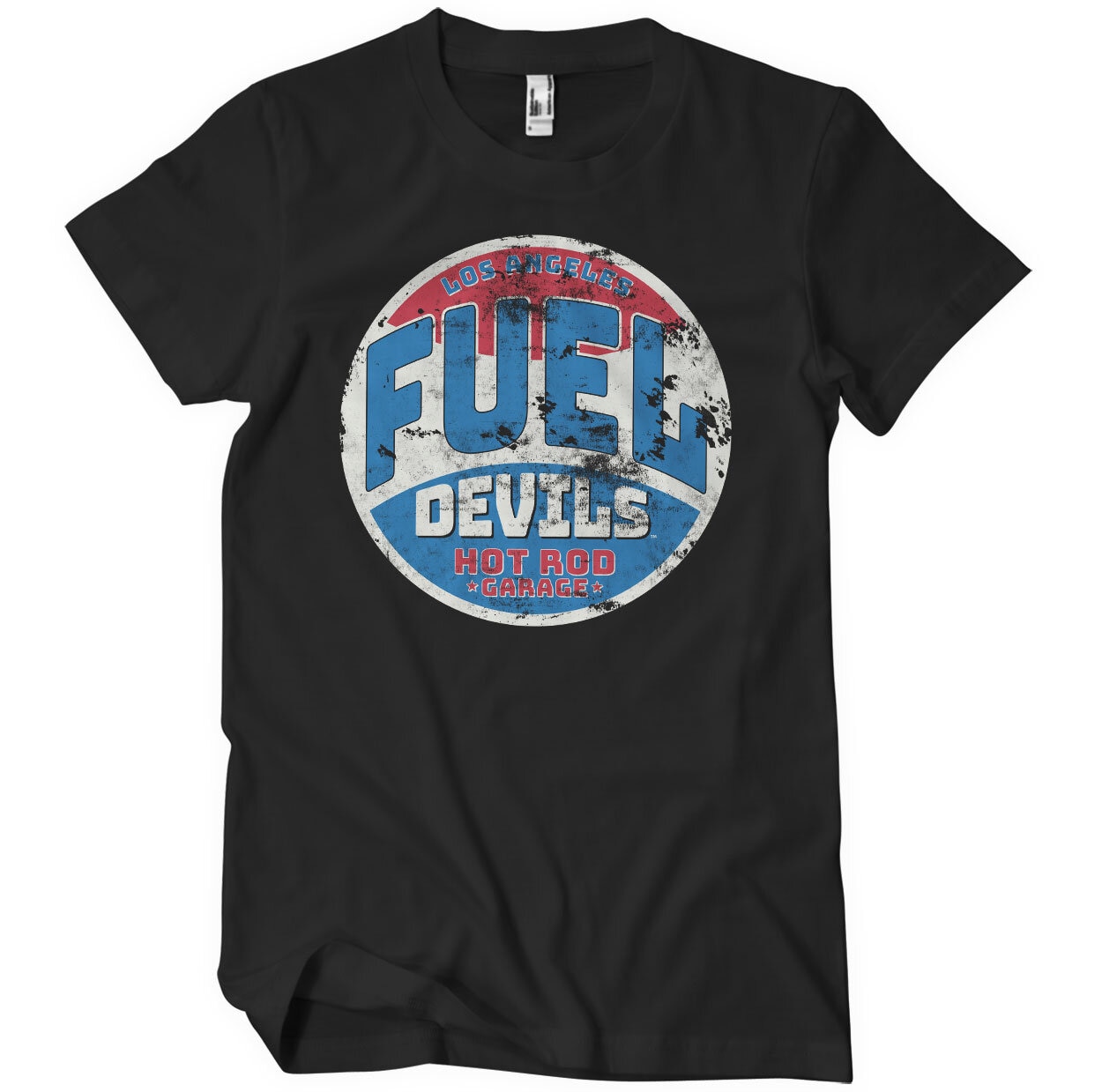 Fuel Devils Hot Rod Garage Patch T-Shirt