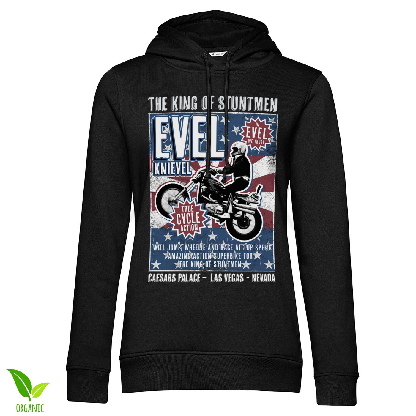 Evel Knievel Poster Girls Hoodie