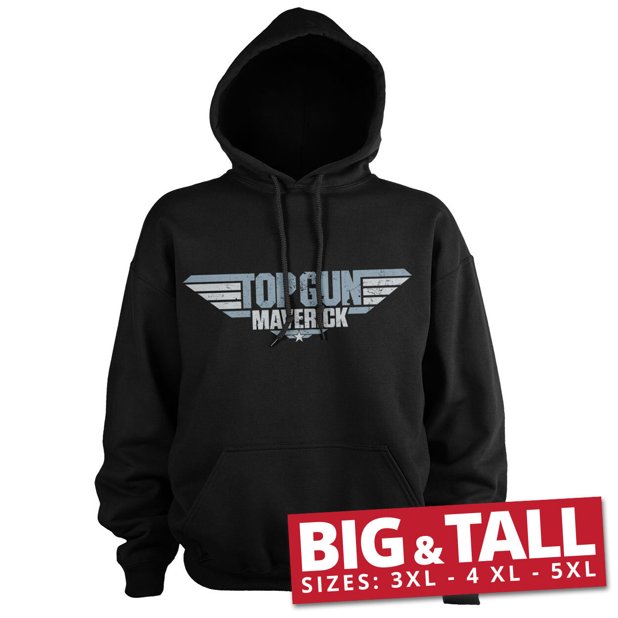 Top Gun Maverick Distressed Logo Big & Tall Hoodie
