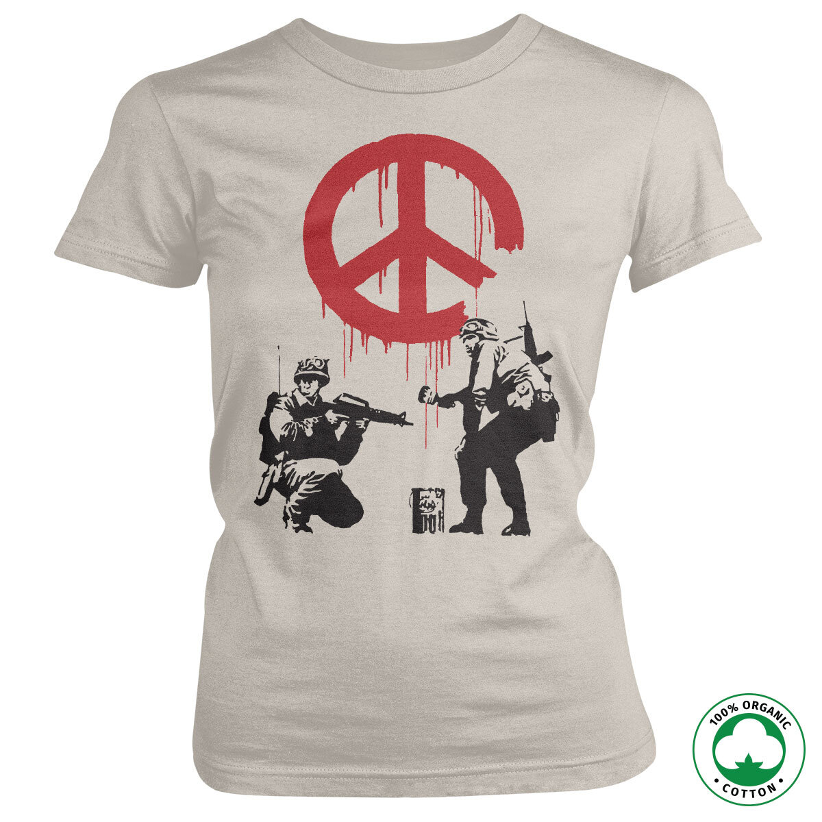Soldiers Painting CND Sign Organic Girly Tee