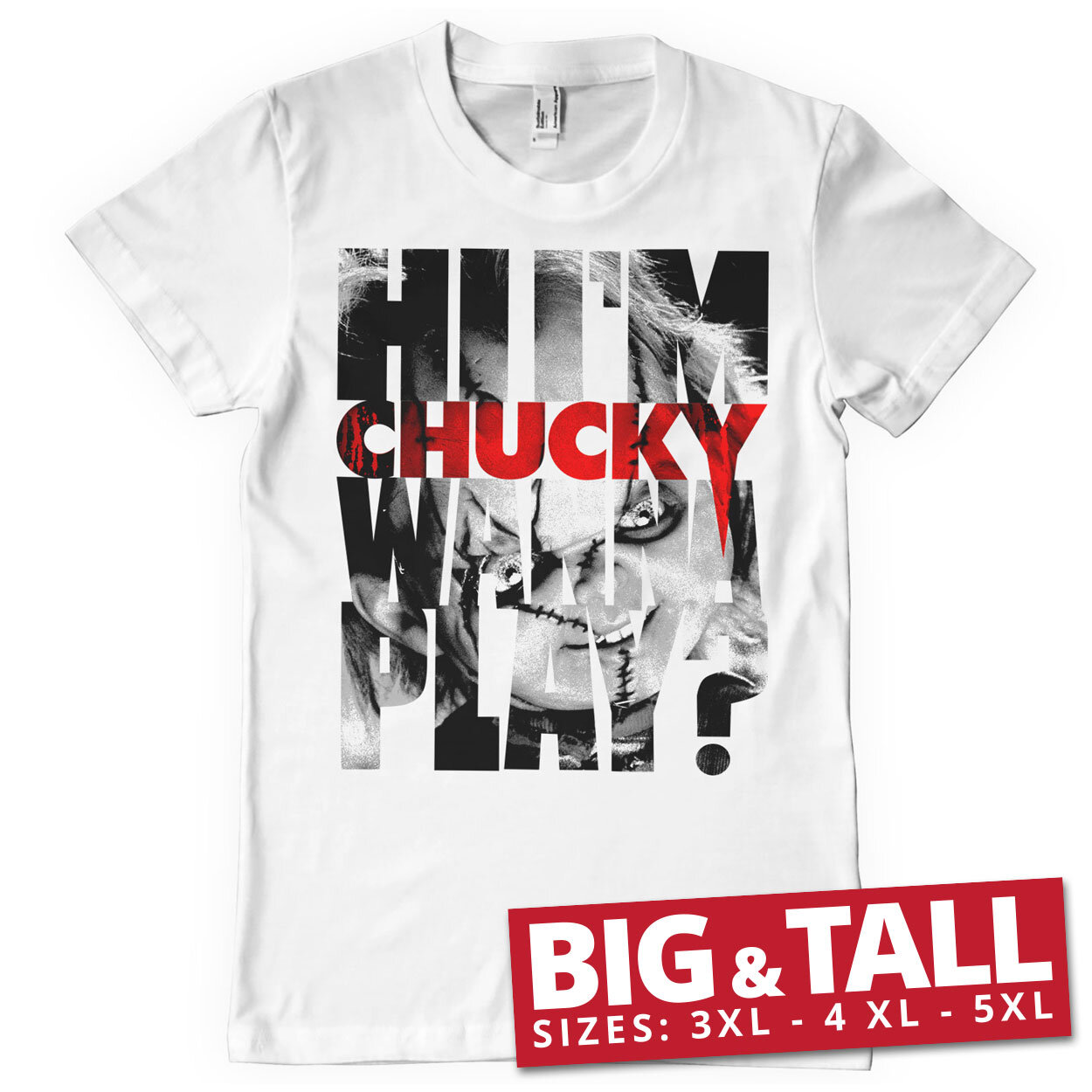Chucky - Wanna Play Cutout Big & Tall T-Shirt
