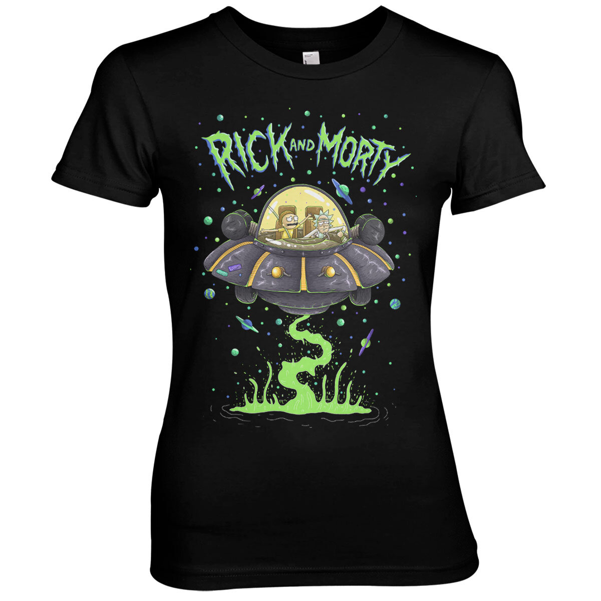 Rick And Morty Spaceship Girly Tee