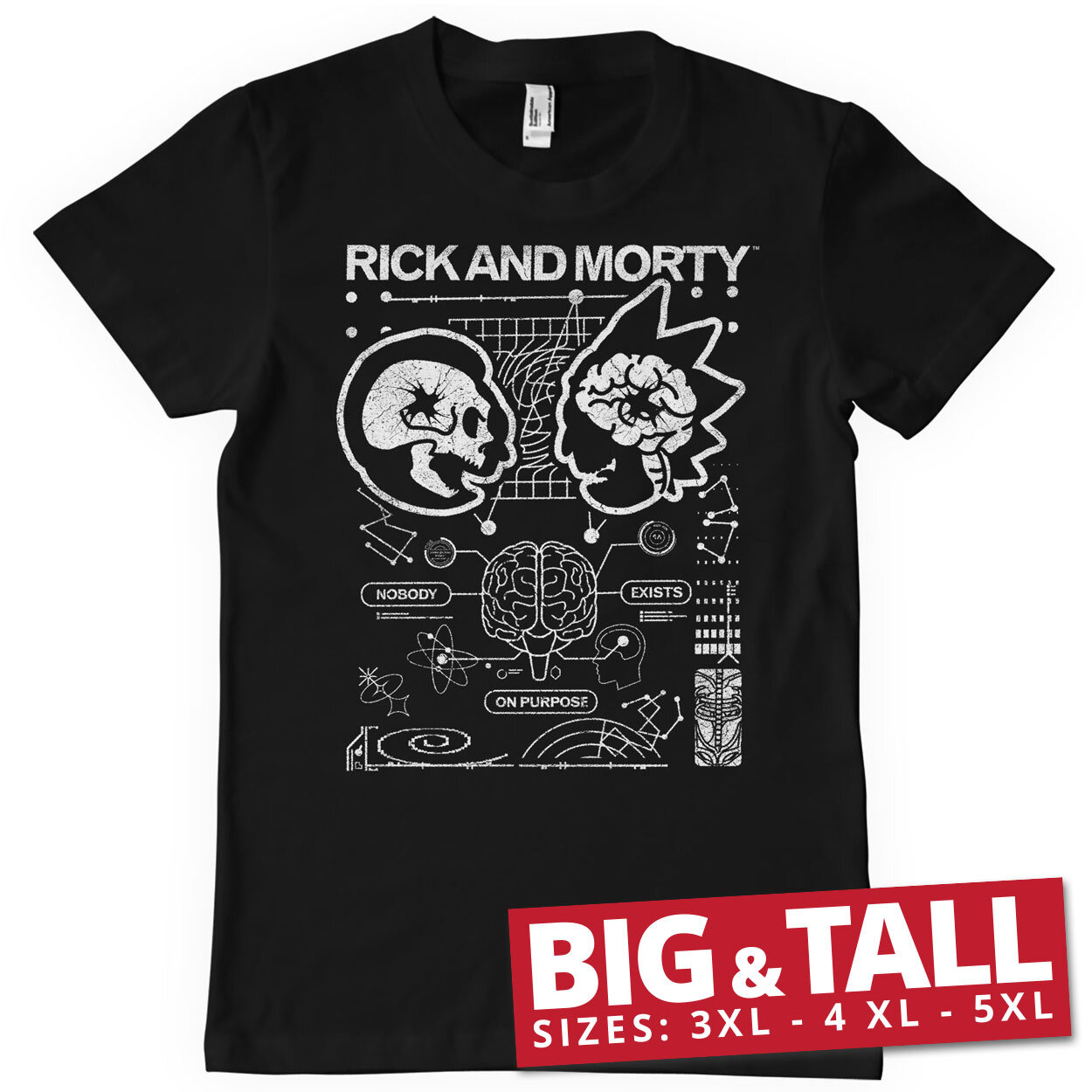 Rick and Morty - Nobody Exists On Purpose Big & Tall T-Shirt